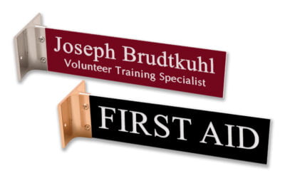 Custom Double-Sided Corridor Signs with Text