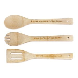 Customized Bamboo Kitchen Utensils - Spoon, Spork, Spatula