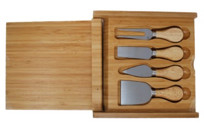 Custom Cheese Cutter in Box with 4 Utensils