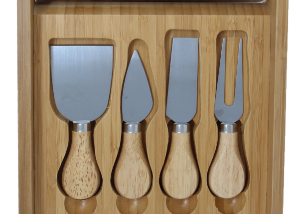 Custom Cheese Cutter in Box with 4 Utensils - Image 4