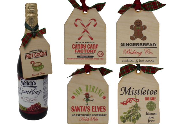 Premium Wooden Christmas Ornament Tags