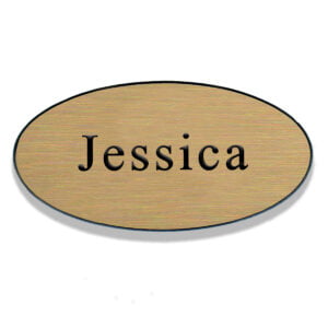Oval Shaped Restaurant Name Tags