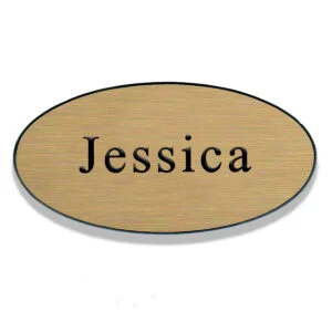 Oval Shaped Restaurant Name Tags