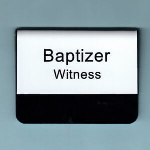 LDS Temple Baptizer Witness Name Tags - Pocket