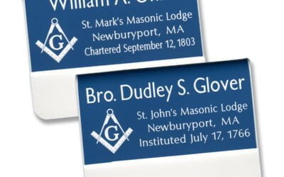 Masonic Lodge Pocket Name Tags
