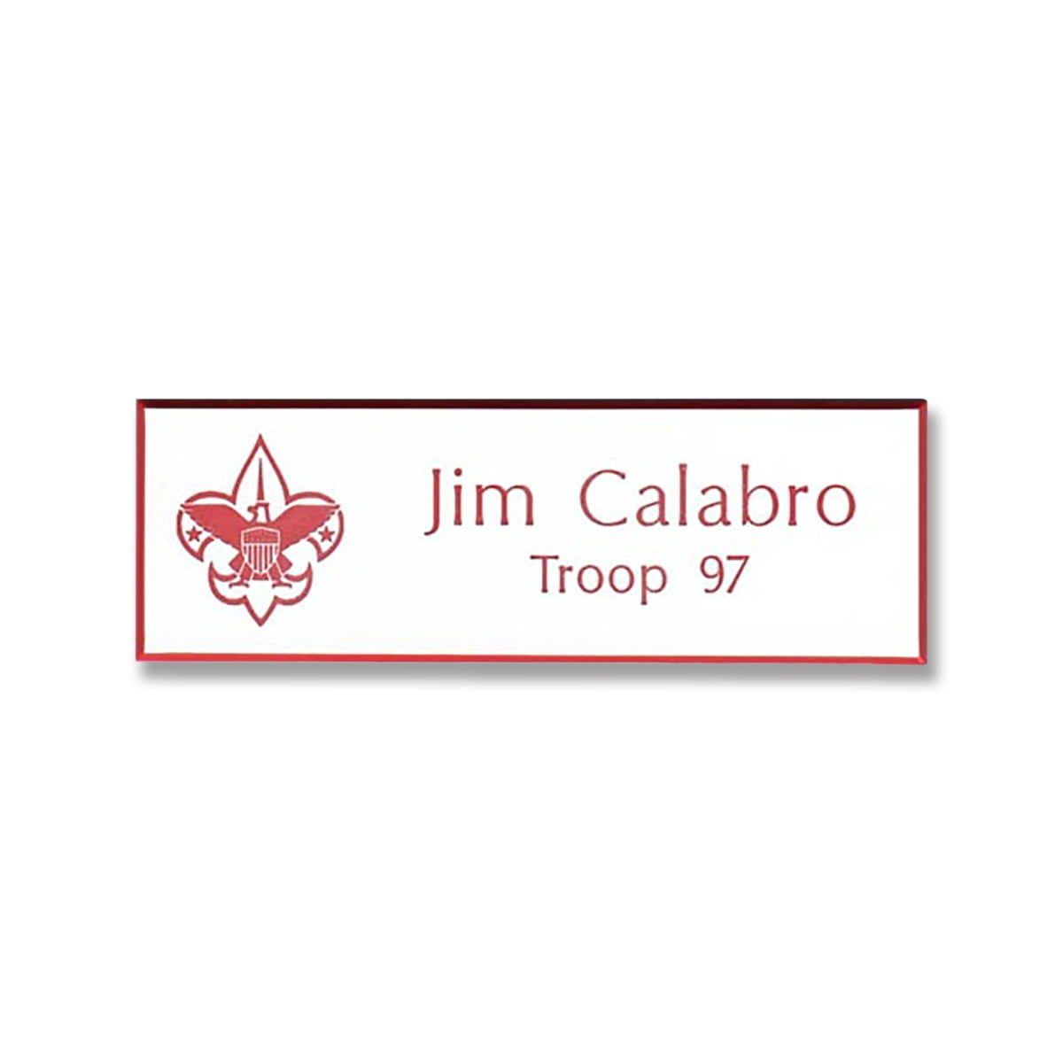 Scouting Logo Name Tag with up to 2 Lines of Text