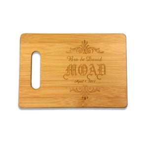 Small Personalized Bamboo Cutting Board W/Handle