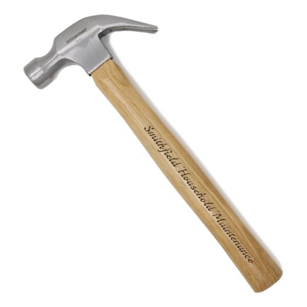 Personalized 16oz Hardwood Handle Steel Head Claw Hammer - Image 5