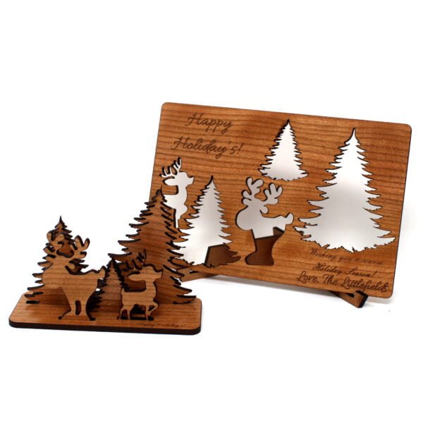 3D Personalized Wooden Postcards for Birthdays, Holidays, and Anniversaries