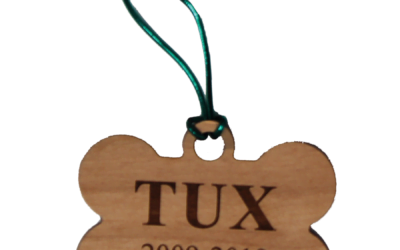 Personalize Wooden Bone Ornament