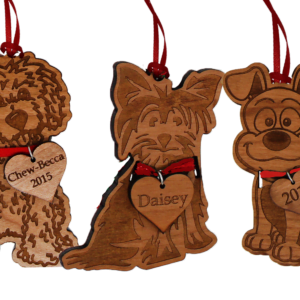 Personalized Wooden Dog Ornaments Pick from 9 Different Breeds
