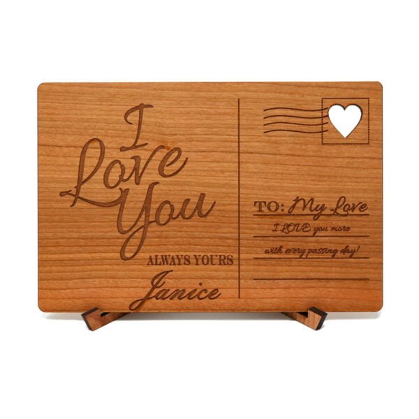 Personalized Wooden Postcards for Birthdays, Holidays, and Annviersaries - Image 3