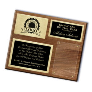Three Plate with Photo Insert Plaque