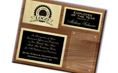 Three Plate with Photo Insert Plaque