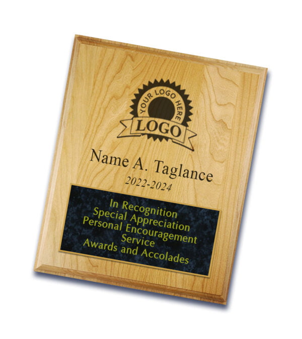 Engraved Wood with Info Plate Plaque - Image 5