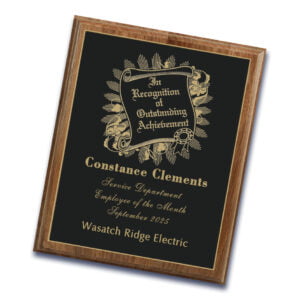 Engraved Plate Plaque