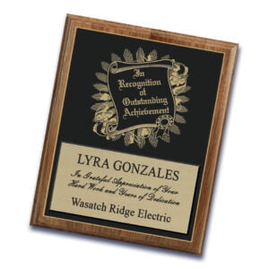 Engraved Plate with Info Plate Plaque