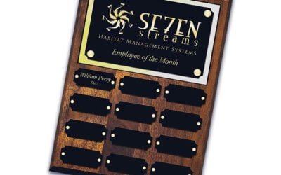 Perpetual Wood with Metal Plate Plaque