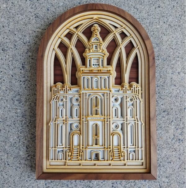 Wooden Pioneer Temple Plaques - Image 4